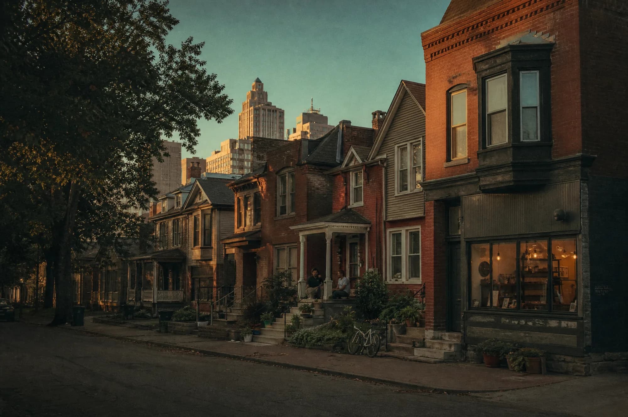 Columbus Park on an ordinary evening